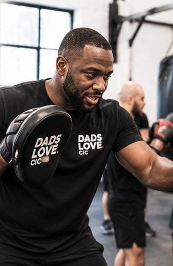 Dads Love CIC fathers training together at a boxing session