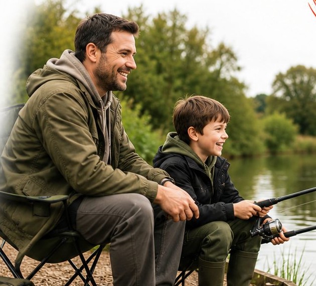 Dads Love CIC father and child fishing trip by the lake